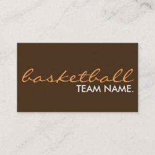 basketbalteam. (aanpasbare kleur) visitekaartje