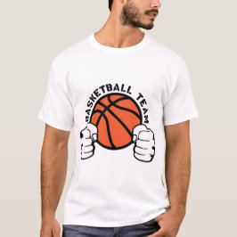 basketbalteam: boer met logo-ballon t-shirt