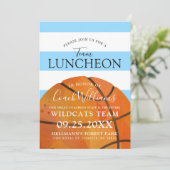 Basketbalteam Einde van het seizoen Luncheon Blue  Kaart (Staand voorkant)
