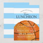 Basketbalteam Einde van het seizoen Luncheon Blue  Kaart (Voorkant / Achterkant)