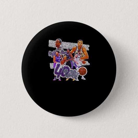 Basketbalteam Ronde Button 5,7 Cm (Voorkant)