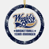 Basketbalteammanager Keramisch Ornament (Voorkant)