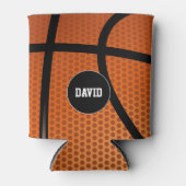 basketbaltextuur | Sportcadeau Blikjeskoeler (Voorkant)