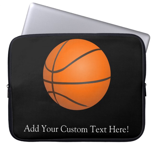 Basketbalthema Laptop Sleeve (Voorkant)