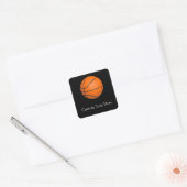 Basketbalthema Vierkante Sticker (Envelop)