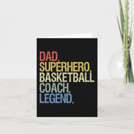 Basketbaltrainer Kaart (Voorkant)