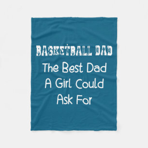 Basketbalvader de vader die een meisje zou kunnen fleece deken