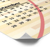 Basketbalveld Design 2025 Kalender Poster (Hoek)