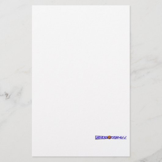 Basketbalveld Logo Briefpapier (Voorkant)