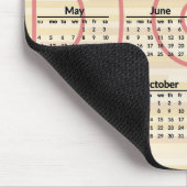 Basketbalveld Ontwerp 2025 Kalender Mousepad Muismat (Hoek)