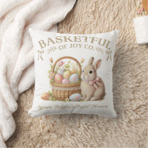 Basketful of Joy Easter Bunny with Eggs – Vintage 
