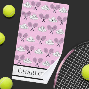 Baskets de tennis rose Nom de la fille Serviette à