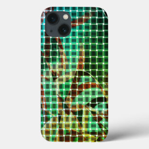 Baskets style of green brown resembles drw iPhone 13 hoesje