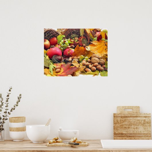 Baskets vol van het najaar poster (Keuken)
