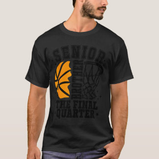 Baskettebalwedstrijd oudere broer laatste kwart t-shirt