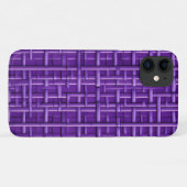 Basketweave patroon in vorstelijk paarse Case-Mate iPhone case (Achterkant (horizontaal))