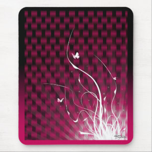 Basketweve Oerwoud Mousepad (magenta) Muismat