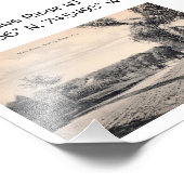 Basking Ridge NJ Map Coordinate 1906  Style Foto Afdruk (Hoek)