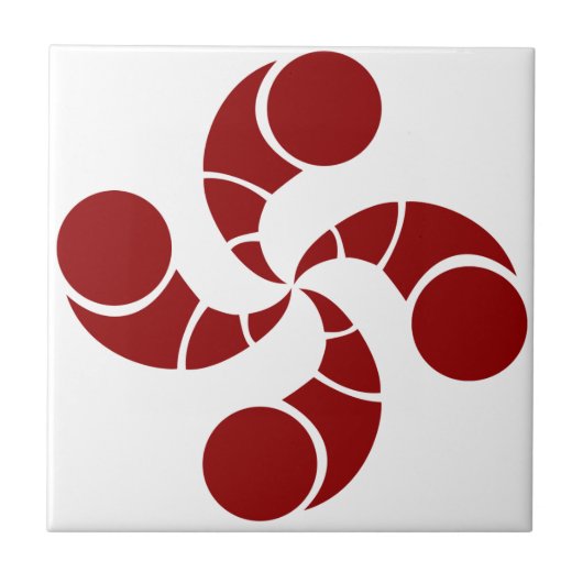 Baskisch golfkruis tegeltje (Voorkant)