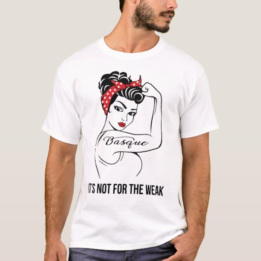 Baskisch is het niet voor de zwakke achternaam t-shirt (Voorkant)