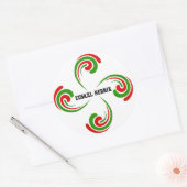 Baskisch kruis ronde sticker (Envelop)