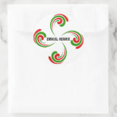 Baskisch kruis ronde sticker (Tas)