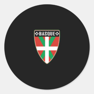 Baskisch landschild ronde sticker