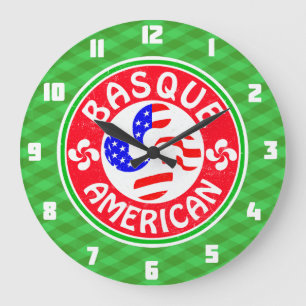 Baskische Amerikaanse Euskara Lauburu Cross Clock Grote Klok