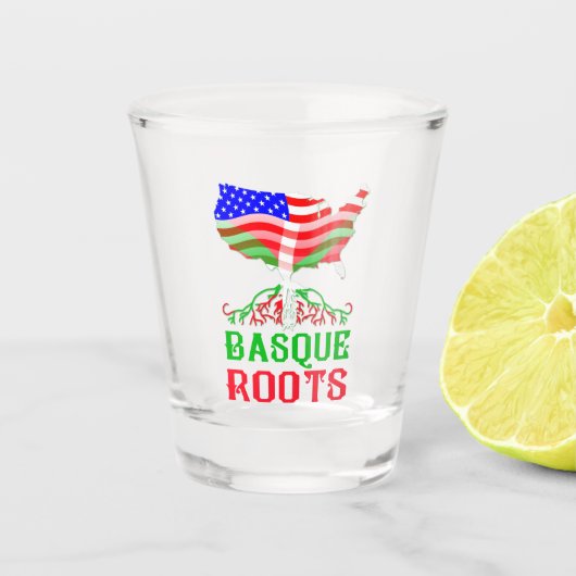 Baskische Amerikaanse rots Shot Glas (Voorkant)