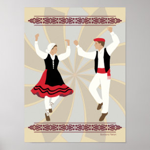 Baskische dansers poster