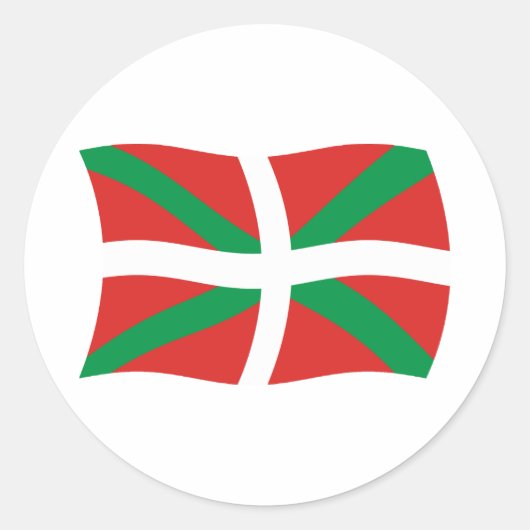 Baskische Mensen Vlag Sticker (Voorkant)
