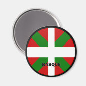 Baskische Roundel kwaliteitsvlag Magneet (Voorkant / Achterkant)
