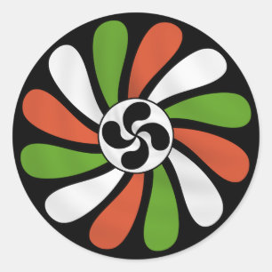 Baskische ventilatorsticker ronde sticker