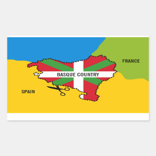 Baskische vlag Ikurriña, onafhankelijkheid Baskenl Rechthoekige Sticker