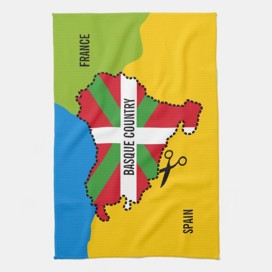 Baskische vlag Ikurriña, onafhankelijkheid Baskenl Theedoek (Verticaal)