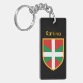 Baskische vlag sleutelhanger (Voorkant Links)