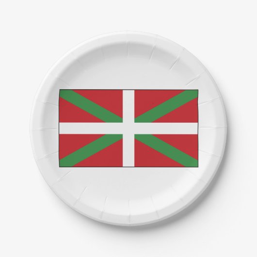 Baskische vlag Spanje Papieren Bordje (Voorkant)