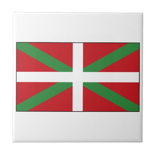 Baskische vlag Spanje Tegeltje (Voorkant)