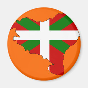 Baskische vlagplattegrond magneet