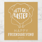 Basons-nous sur Friendsgiving Wine Étiquette (Étiquettes simples)