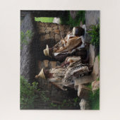 Basotho Chieftain Medicine man. Legpuzzel (Verticaal)