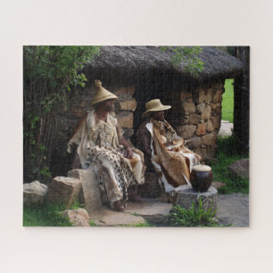 Basotho opperhoofd Medicijnman. Legpuzzel