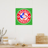 Basque American Euskara Lauburu Cross Print (Keuken)