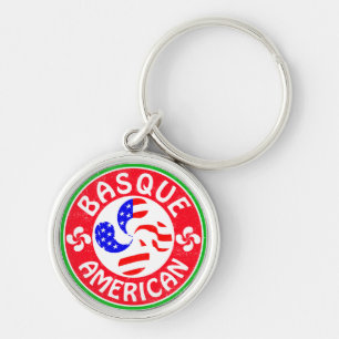 Basque American Euskara Lauburu Cross Sleutelhanger