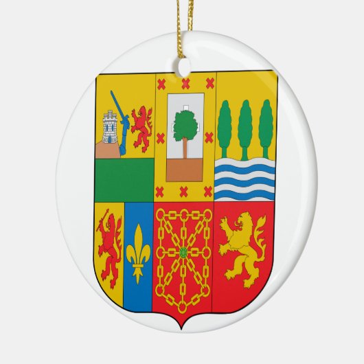 BASQUE* EUSKADI Aangepaste kerstversiering Keramisch Ornament (Links)
