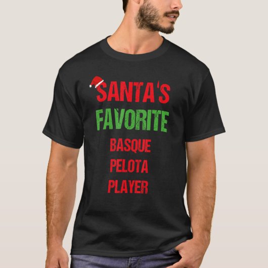 Basque Pelota Player Funny Pajama Kerstmis T-shirt (Voorkant)