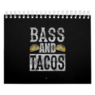 Bass And Tacos Funny Taco Bass Guitar Kalender