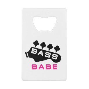 Bass Babe cadeau voor bassist Kredietkaart Flessenopener