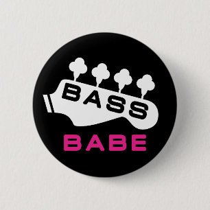 Bass Babe Gift voor Bassiste Girl Ronde Button 5,7 Cm