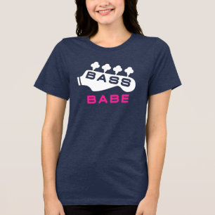 Bass Babe Gift voor Bassiste Girl Tri-Blend Shirt